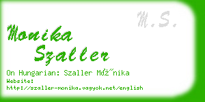 monika szaller business card